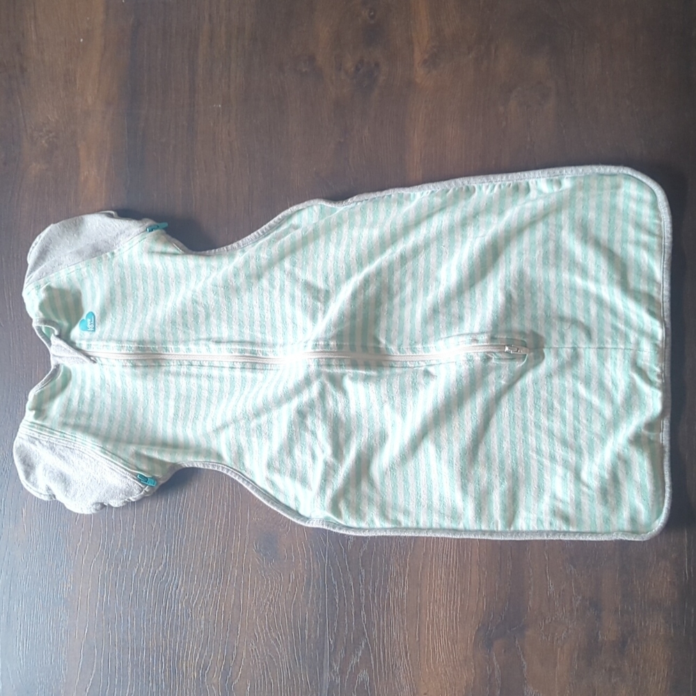 Baby Sleeper Swaddle - Mint Stripe Kids Pajamas